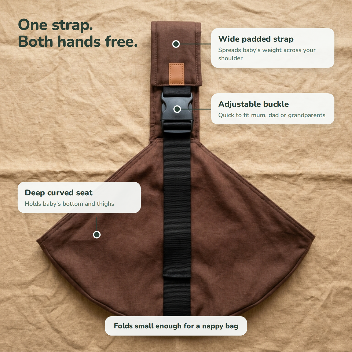 The Everyday Sling – One-Shoulder Baby Carrier